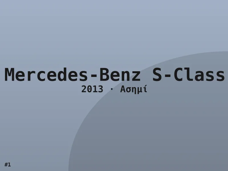 Mercedes-Benz S-Class GT Line 2013